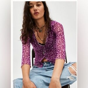Free People Cowgirl Tango Top in Plum combo